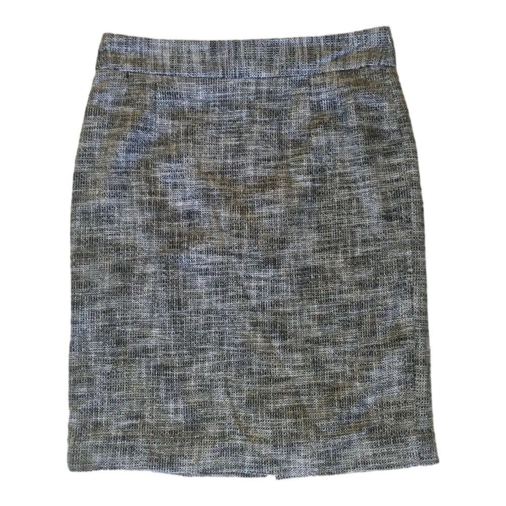 Banana Republic Women's Black & White Knee Length Lined Pencil Skirt Size 2